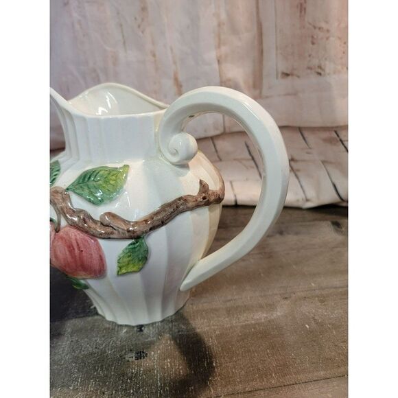 Omnibus‎ japan pitcher red apple ceramic leaf - Picture 3 of 7